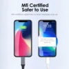 MFi USB Type C to Lightning Cable for iPhone 12 Mini Pro Max 8 PD 18W 20W 45W Fast USB C Charging Data Cable for Macbook Pro/air 2