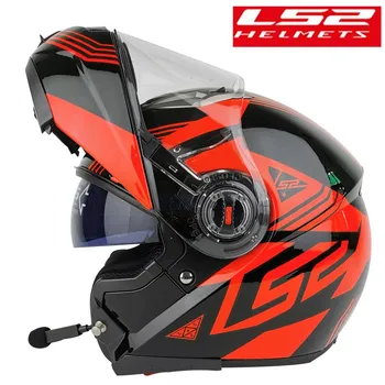 

LS2 FF370 Modular Motorcycle Helmet With Bluetooth headset Flip Up kask capacete ls2 Racing handfree audio 5.0 intercom moto