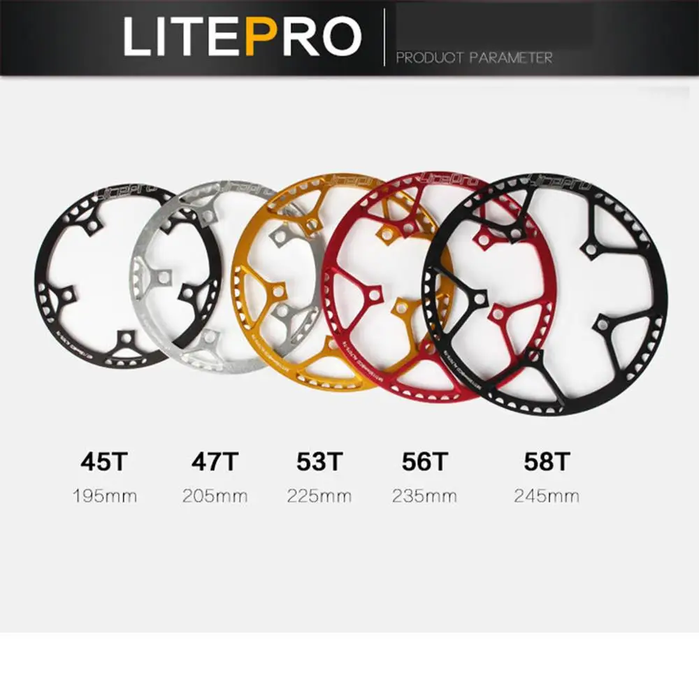 Litepro сверхлегкий 130 BCD 45T 47T 53T 56T 58T A7075 сплав BMX цепное кольцо складной велосипед BMX цепное колесо велосипед шатун зуб