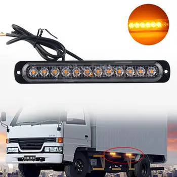 

12LED Truck Truck Side Light Ultra-thin Side Strobe Light Strobe Light Signal Warning Light 12V-24V Car Warning Light Dropship