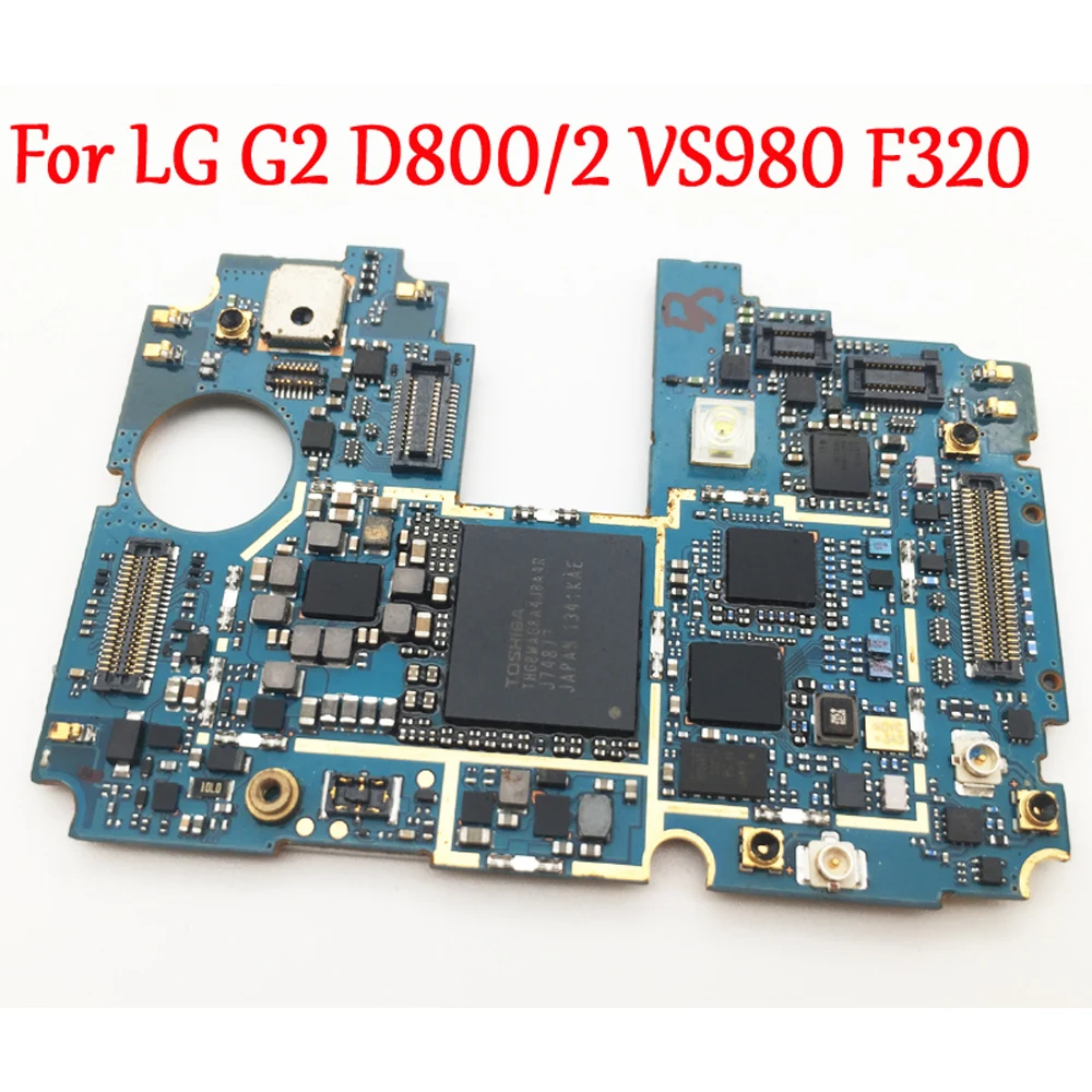 Original Full Work Unlock Motherboard Main For LG G2 D800 D801 D802 VS980 Logic Circuit Electronic Panel Tested Global Firmware | Мобильные