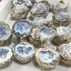 Natural Handmade Storage Agate Geode Necklace Rough Quartz Crystal Earring Rings Box Crystal Stone Women Jewelry Container 6