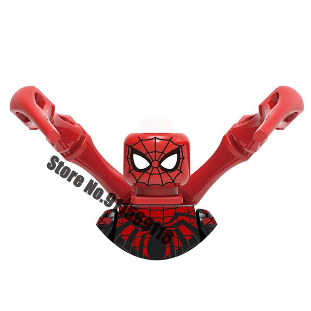 Superhero Spiderman Suit Building Blocks Bricks Mysterio Peter Parker Miles Morales Action Figures Kids Toys Christmas Gifts I-X1350