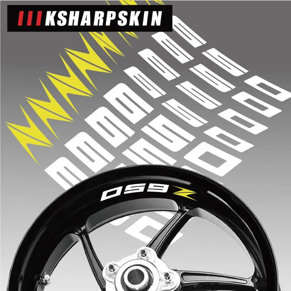 Высокое качество moto rcycle rim логотип наклейка светоотражающие Аксессуары для автомобиля для kawasaki Z650 z 650