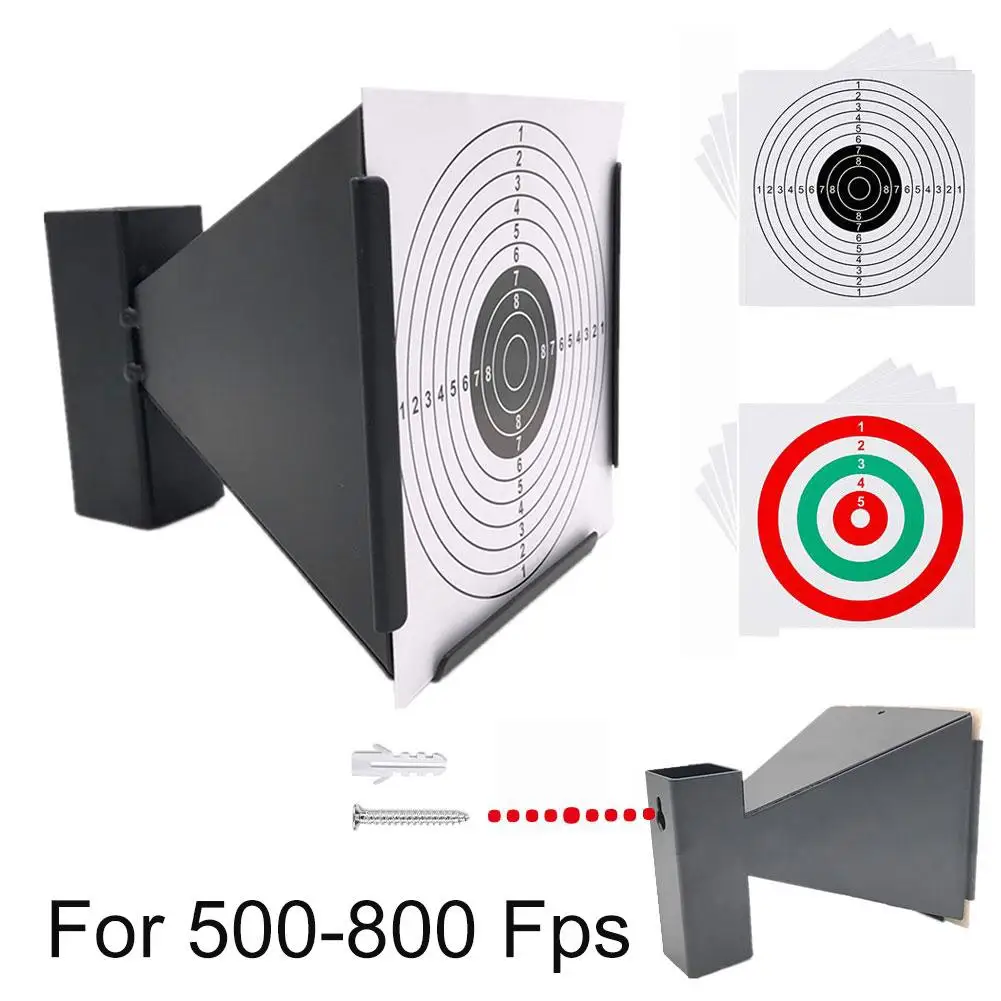 

Shooting Training Box Wall Mounted Competitive Particle Collection Trap Box Mount Bracket With Shooting Targets Cone Dropship