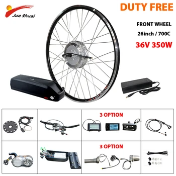 

Bafang 36V 350W E Bike Conversion Kit with12/15/18/21AH Battery 26"/700C Front Wheel Electric Bicycle Kit electrico bicicleta