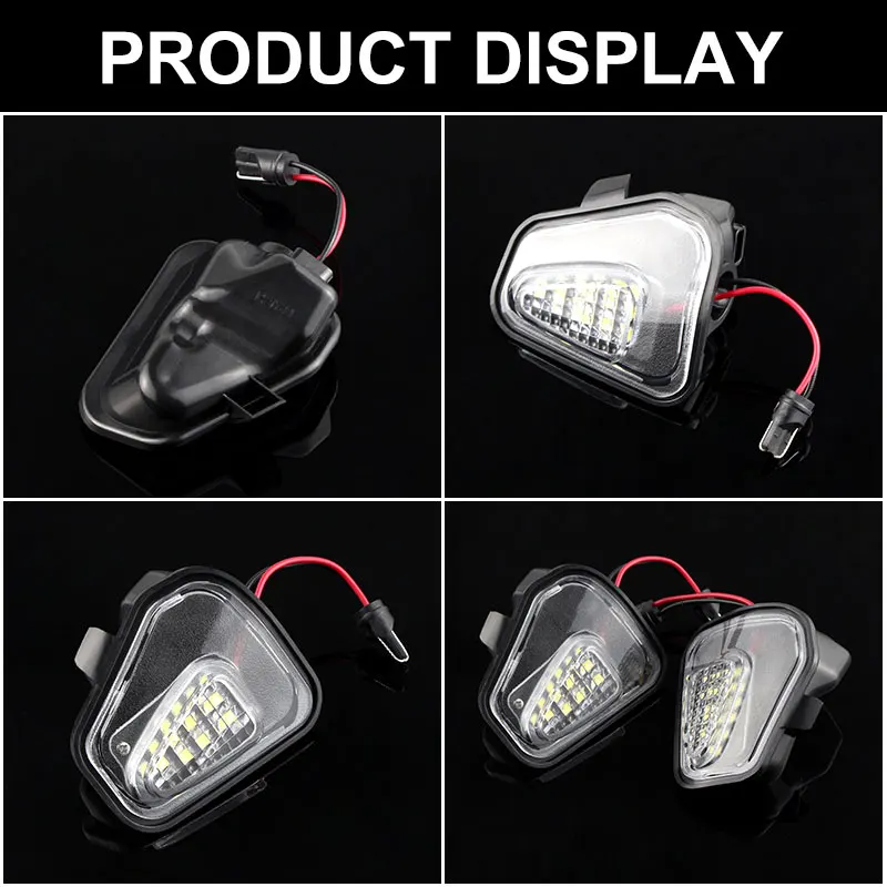 LED Side Rearview Mirror Floor Ground Puddle Welcome Lights (2-Pack)