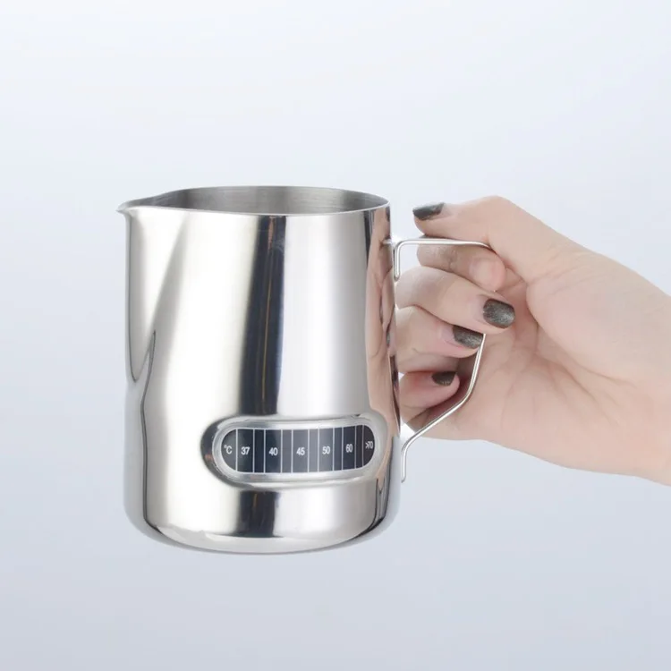 

Wholesale 600 Stainless Steel Belt Temperature Thermal Display Article Steam Pitcher Temperature Stickers Steam Pitcher Coffee C