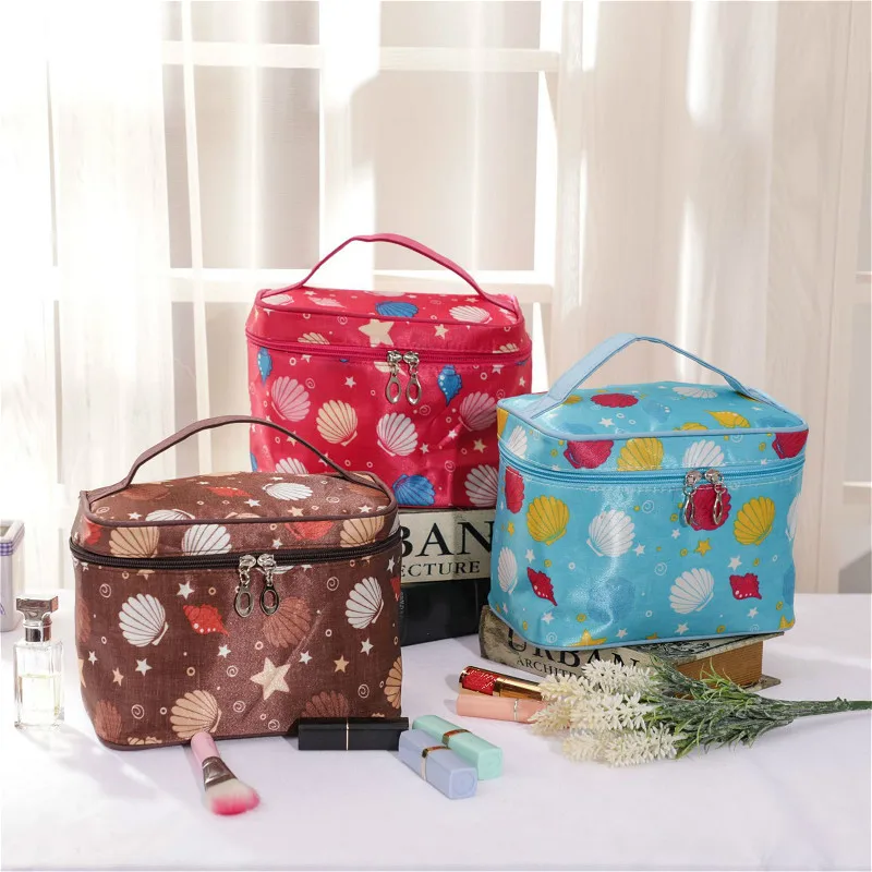 Makeup Organizer with Mirror Women Large Capacity Cosmetic Storage Bag Travel Toiletries Bags Waterproof Multifunction Portable | Багаж и