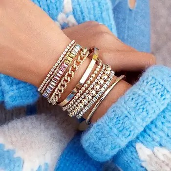 

Best lady New Fashion Handmade Bead Bracelets Bohemia Jewelry Women Girls Wedding Crystal Bracelets Holidays Gifts Wholesale
