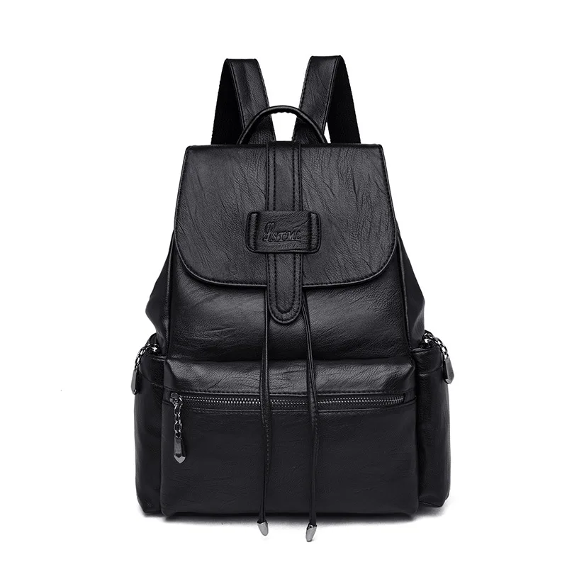 

Shoulder bag female 2019 new soft leather travel bag fashion backpack female shoulder leather anti-theft leather