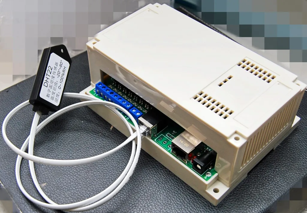 Cased with DHT22 8 в 8 вне сети Ethernet, релейный контроллер задержки RJ45 10A HTTP порты TCP, UDP API SNMP Android, Linux, DHT22 Температура влажности Сенсор - Цвет: Cased with DHT22