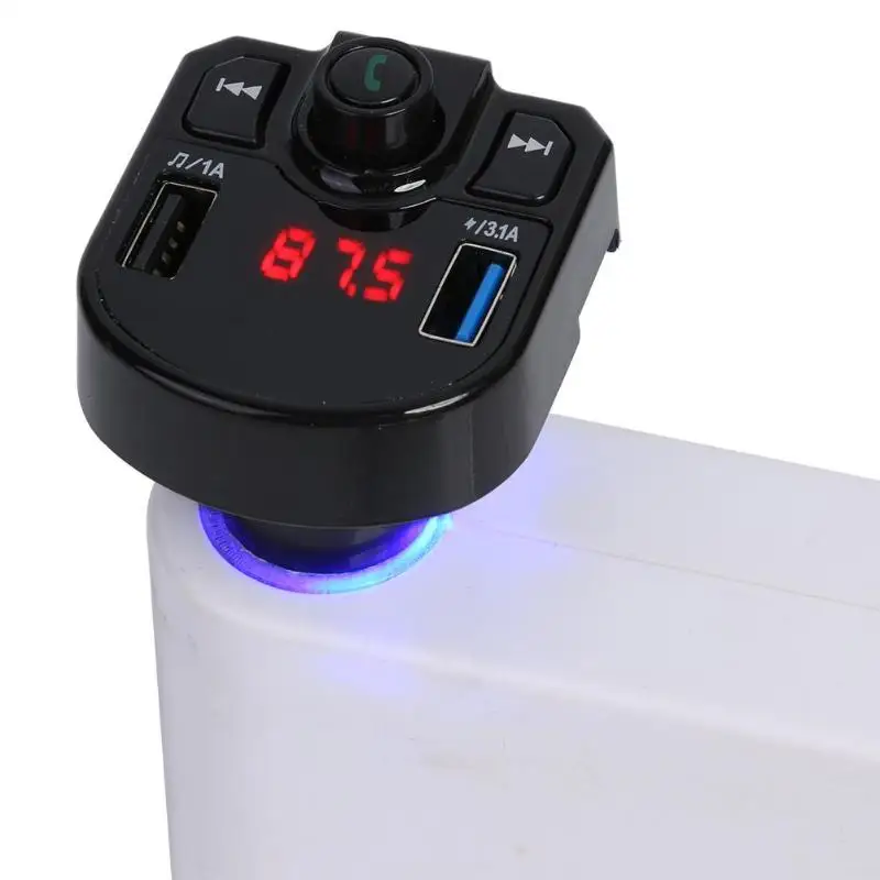 M9 5 V/3.1A автомобильное USB зарядное устройство Bluetooth комплект громкой связи mp3-плеер FM модулятор с ЖК-дисплеем и дисплеем напряжения батареи