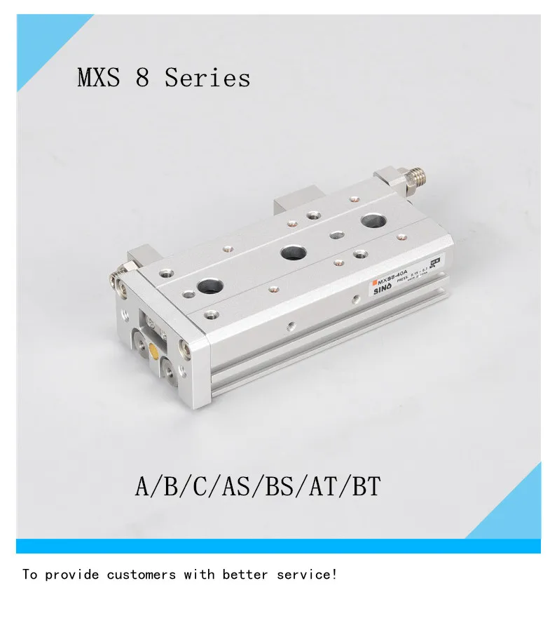 

SMC type adjuster pneumatic actuator MXS8-10/20/30/40/50/75AS/BS/A/B/C/AT/BT Pneumatic air slide table