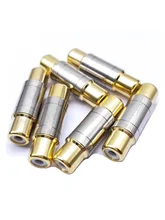 

RCA female to female plug adapter adapter terminal DIY RCA connector video audio extension cable cable converter Copper