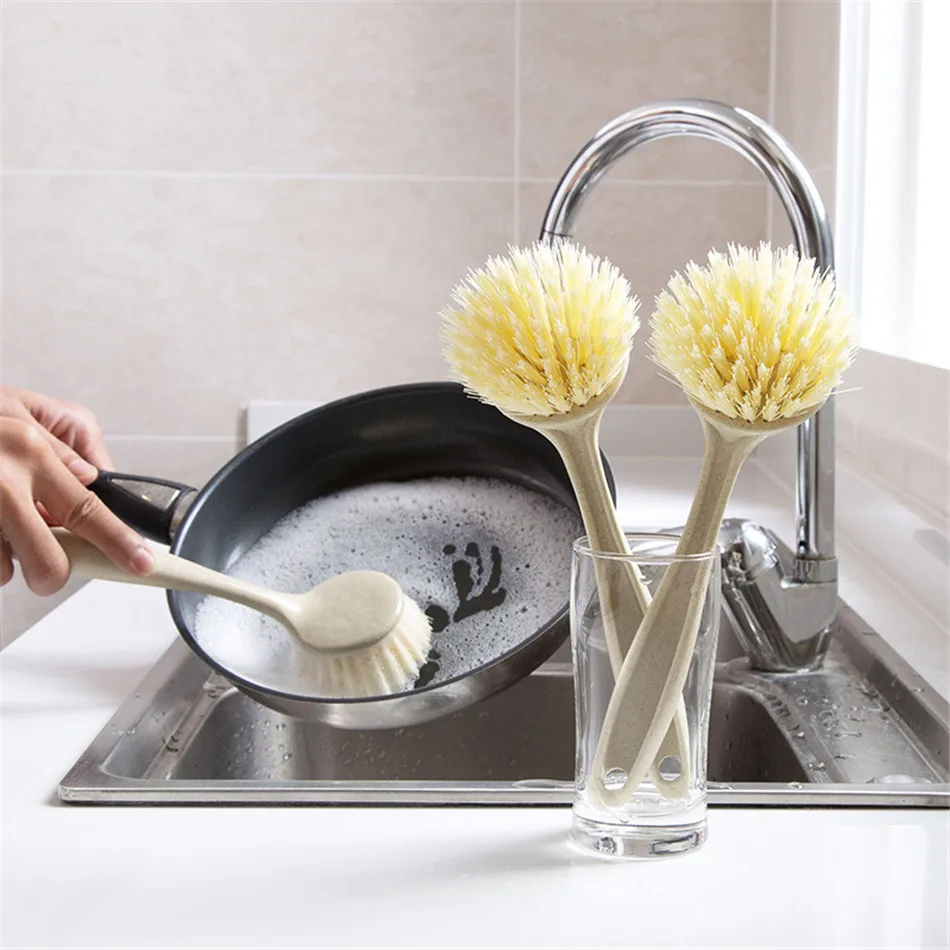 TTLIFE обеззараживание длинной ручкой горшок для промывания кисти для мытья посуды для мытья дома горшок щетка изоляция для мойки и плиты очистка кухонное приспособление-кисть