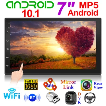 

9210S Multimedia Player 2DIN WiFi GPS Head Unit Quad Core Android 10.1 Car Radio Touch Screen HD Multimedia Players