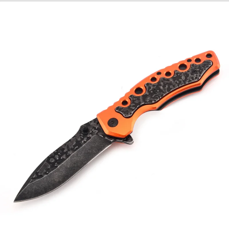 

F96 5CR13MOV blade Steel + aluminum + tie hua Handle Folding knife Survival tool Pocket Knife tactical outdoor tool C85 C81