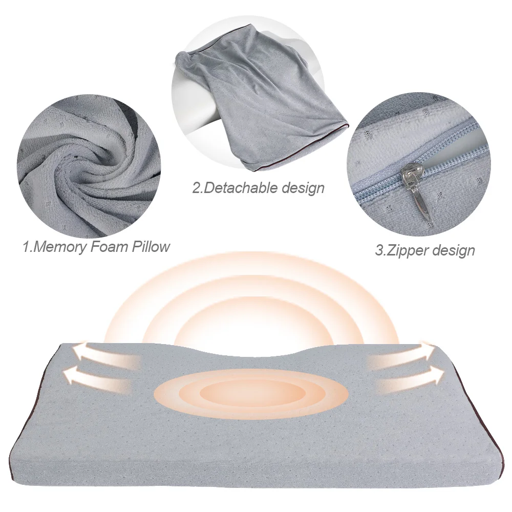 1/2PCS Memory Foam Pillow Orthopedic Sleep Massager Pillow Neckrest Bedding Pillows For Sleeping Fiber Slow Rebound Cervical