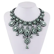 Роскошное большое ожерелье-чокер с кристаллами, Женское Ожерелье, бохо, крупное ожерелье-чокер, женское индийское ожерелье с большим воротником, стразы