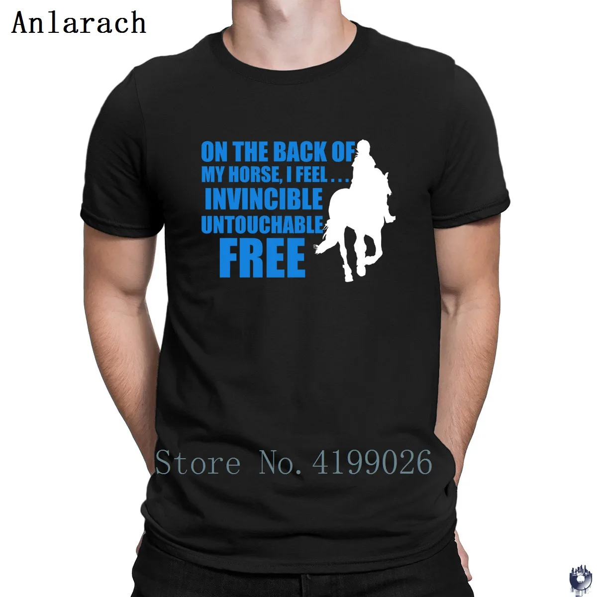 

On The Back Of My Horse Feel t-shirt Gift Custom top tee t shirt for men cotton Clothes Summer Style tee shirt New Fashion