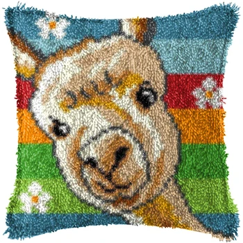 Alpaca Latch Hook Pillow Kit 1