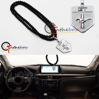 

GTinthebox JDM Chrome Metal For Ford Mustang Car Rearview Mirror Hanging Ornament Pendant
