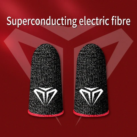 1Pair Gamer Fingers Sleeve Fiber Cotton Finger Glove Breathable Sweat Absorbing Gloves For PUBG Mobile Phone Games