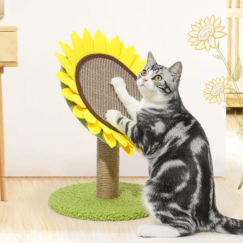 Круглая подсолнухая Когтеточка Sisal для домашних животных игрушка из массива