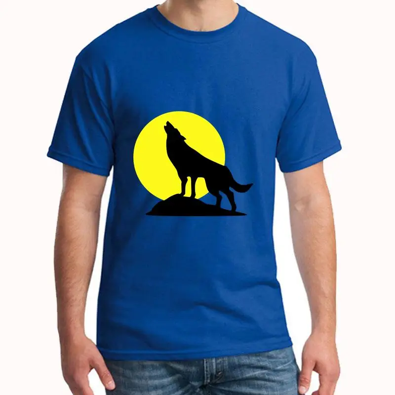 

Print wolf and full moon wolve t shirt tee men's s-5xl short-sleeve pattern