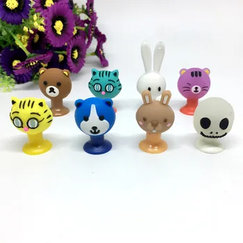 

100pcs 8 kinds cartoon Star anime jack bear rabbit action figure toy soft rubber sucker pensil doll