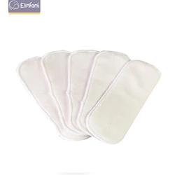 Elifant absorvente de microfibra para recém nascido, 10 peças, lavável, 2 camadas, fibra de bambu, 2 camadas, inserção de forro para fralda de pano para bebê