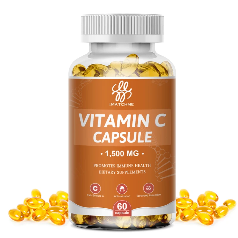 iMATCHME 60pcs VC Capsules Supplement Vitamin C Improve Immunity Whiten Anti-aging Enzyme Detox Skin Care Health Product | Красота и
