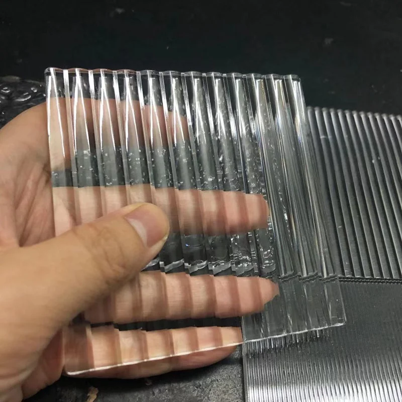 Color Vertical Stripe Broken Ice Wave Acrylic Sheet Cast Plexiglass Panel Transparent Plastic Plexi Glass Board Signs 5mm Thick plastic acrylic sheet