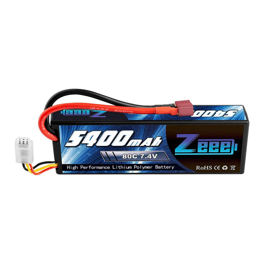 Zeee 5400mAh 80C 2S 7,4 V Lipo батарея в жестком футляре с штекером Deans 2 единицы RC Lipo батарея для RC автомобиля лодки грузовика вертолета