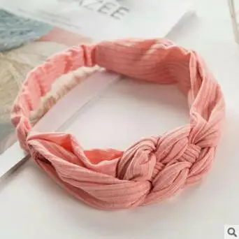 60pcs/lot DIY Multi Simple Fabrics Chinese Knotting Headband Hand Knitting Cross Wide Hair Styling Tools Hair Accessories HA742