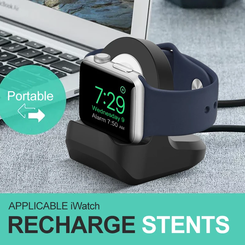 [Зарядка + подставка] Силиконовая Подставка для зарядки док станция Apple Watch Серия