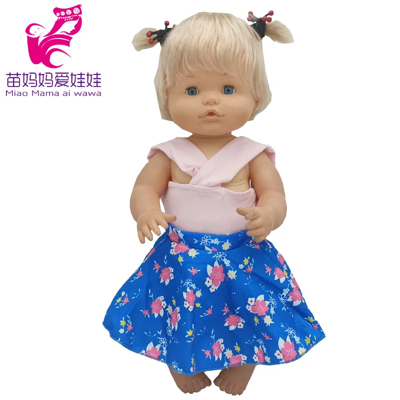 For 40 Cm Nenuco Doll Clothes 17 Inch Baby Doll Flower Shirt Pants Toys Clothing