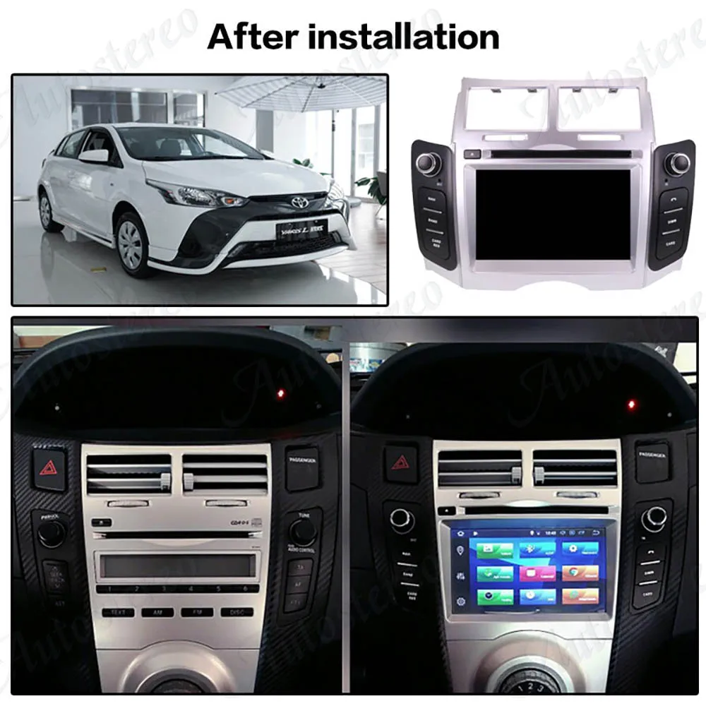 Android 10,0 Автомобильный DVD стерео мультимедиа головное устройство для TOYOTA YARIS 2005-2011 Авто ПК радио gps навигация Видео Аудио автомобиль gps navi