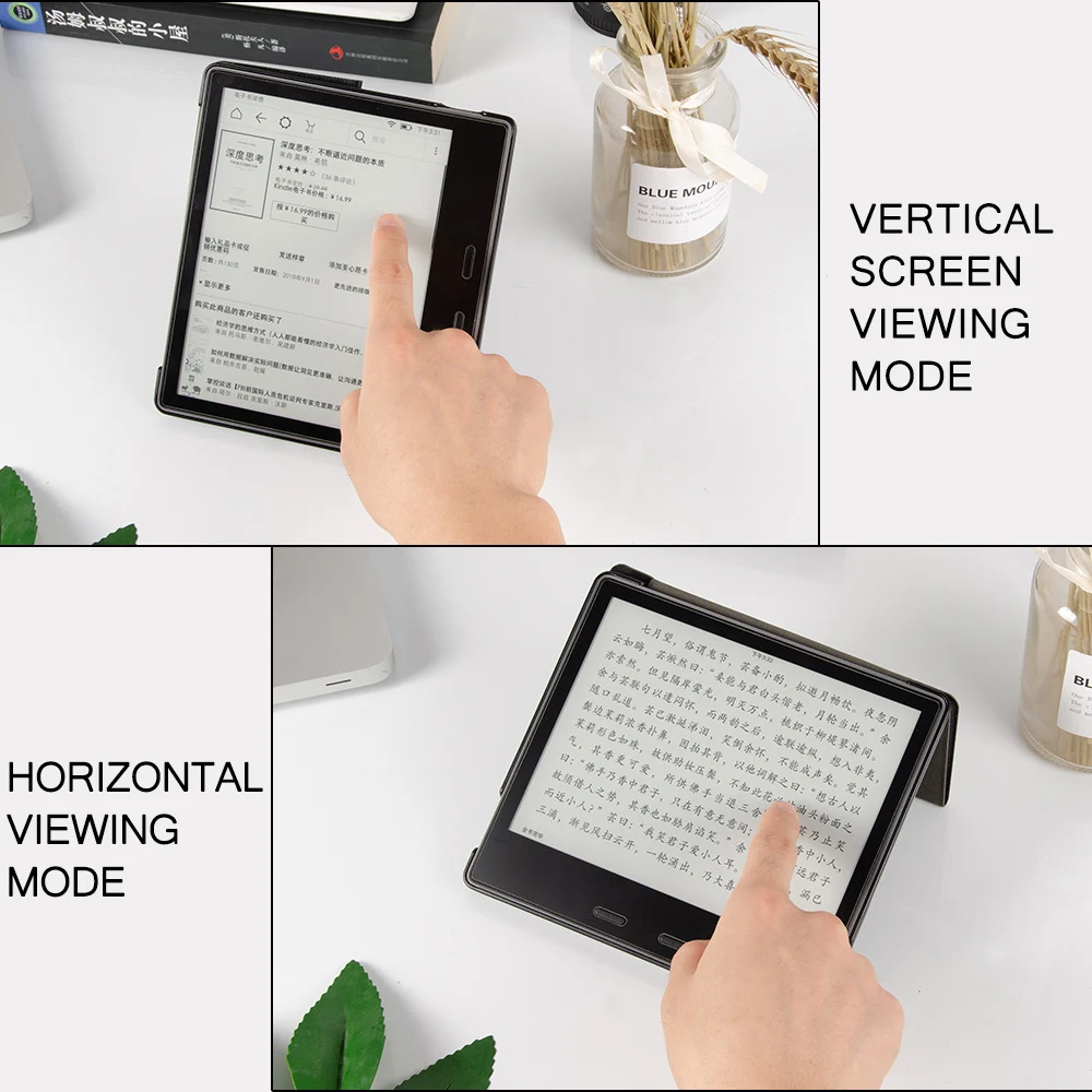 Estojo Origami Stand para Kindle Oasis 9ª Geração e Kindle Oasis 10ª Geração Capa de Couro pu Premium com Dormir Wake - Imagem 3