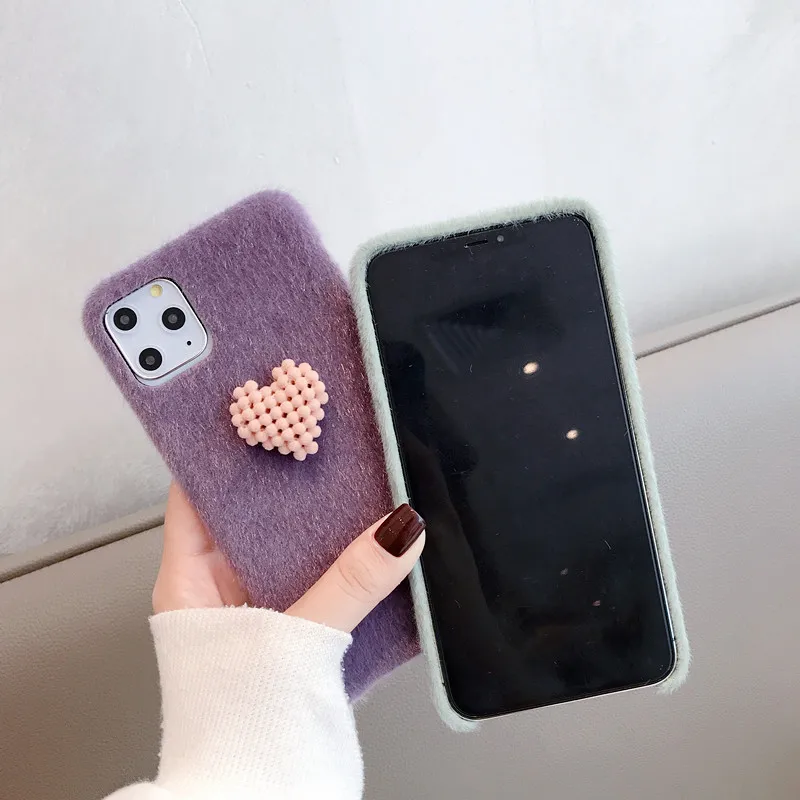 Матовый плюшевый чехол для iPhone 11 11 Pro Max, Мягкий Силиконовый противоударный чехол для iPhone 11 X XR XS MAX 7 8 6 6S Plus, оболочка