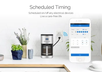 

Wireless Socket WiFi Remote Control Timing Function plug and play APP Supported Share Control Intelligent Socket