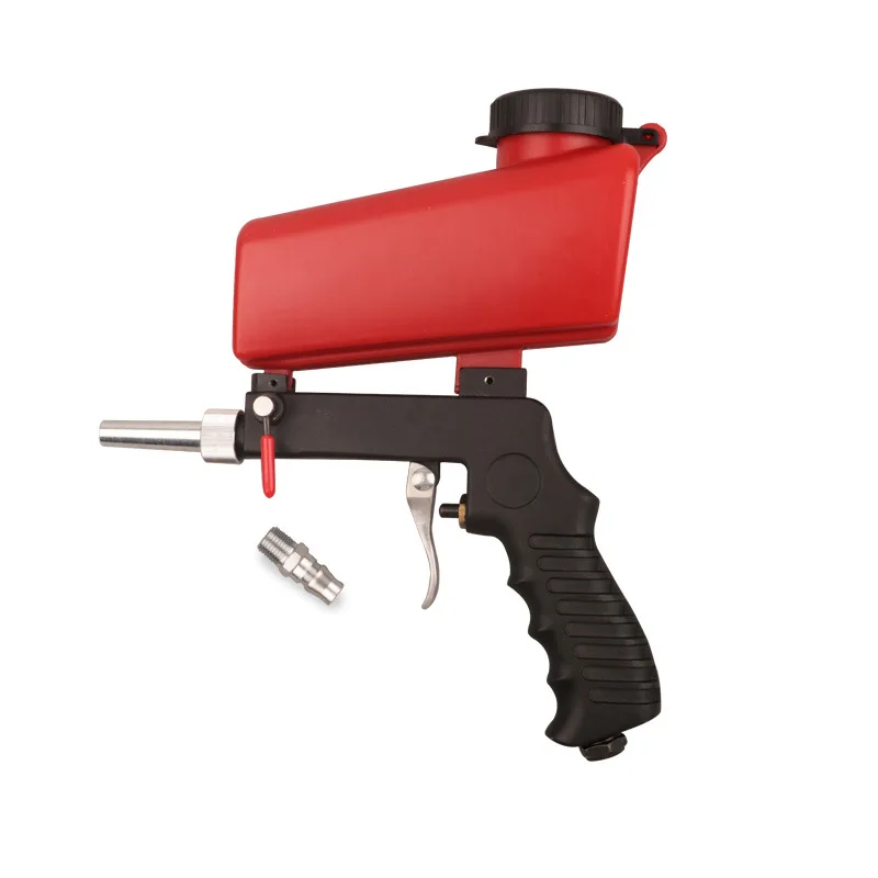 

90psi Portable Gravity Sandblasting Gun Pneumatic Small Sand Blasting Machine Adjustable Pneumatic Sandblasting Set