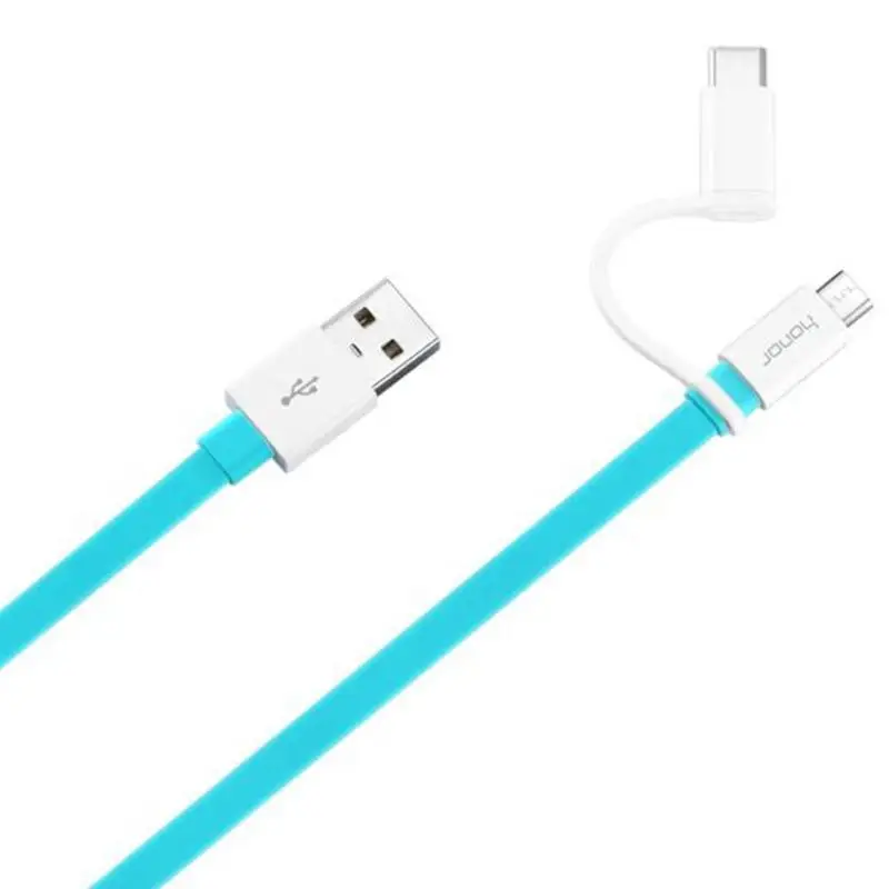 HUAWEI HONOR AP55S кабель для зарядки Портативный 2 в 1 usb кабель для зарядки type-C Micro USB 2A шнур для зарядного устройства провод для передачи данных для мобильного телефона