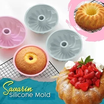 

Pan Cake Silicone Round Mold Fulted Nonstick Reusable Muffin Cupcake Molds Baking Pastry Mold Diy Cake Bakeware Tools #YJ