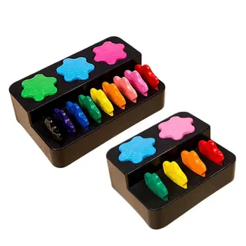 

Baby 12 Colors Wax Crayon Safe Non-toxic Material Certified Toy Safety Children Early Education Stationery Ring Snow Shape