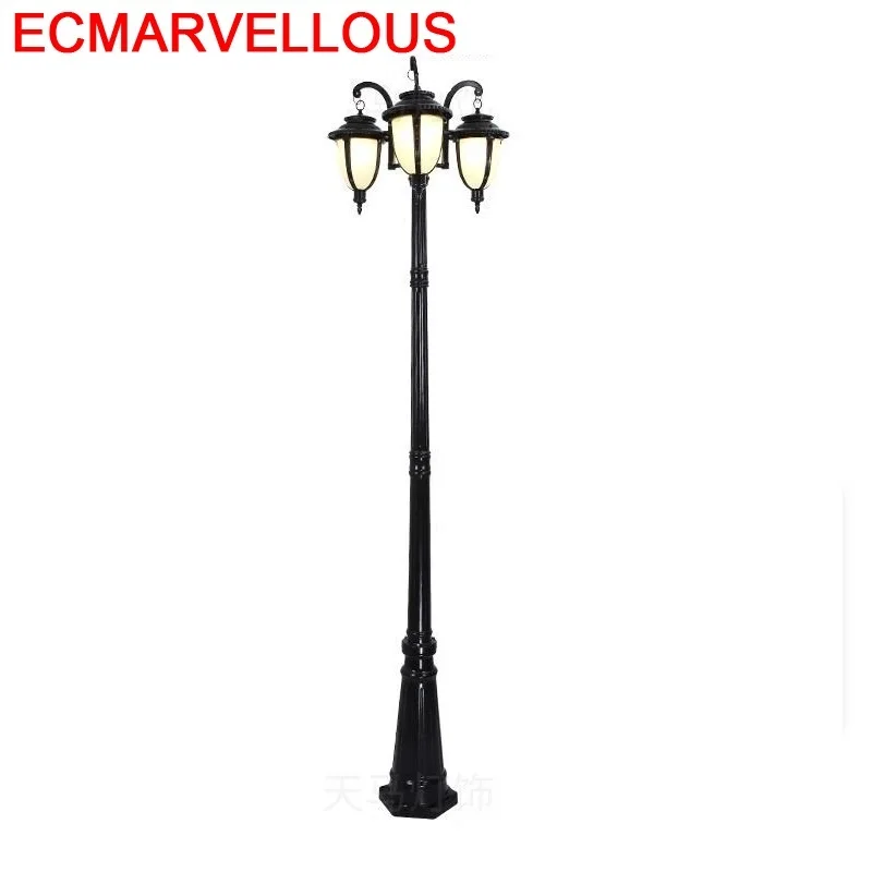 Tenaga Surya Home Jalan Farola Sokak Lamba Tuinlamp Square Bouwlamp LED Off Road Decor Uliczna Lampione Plaza Street Light | Лампы и