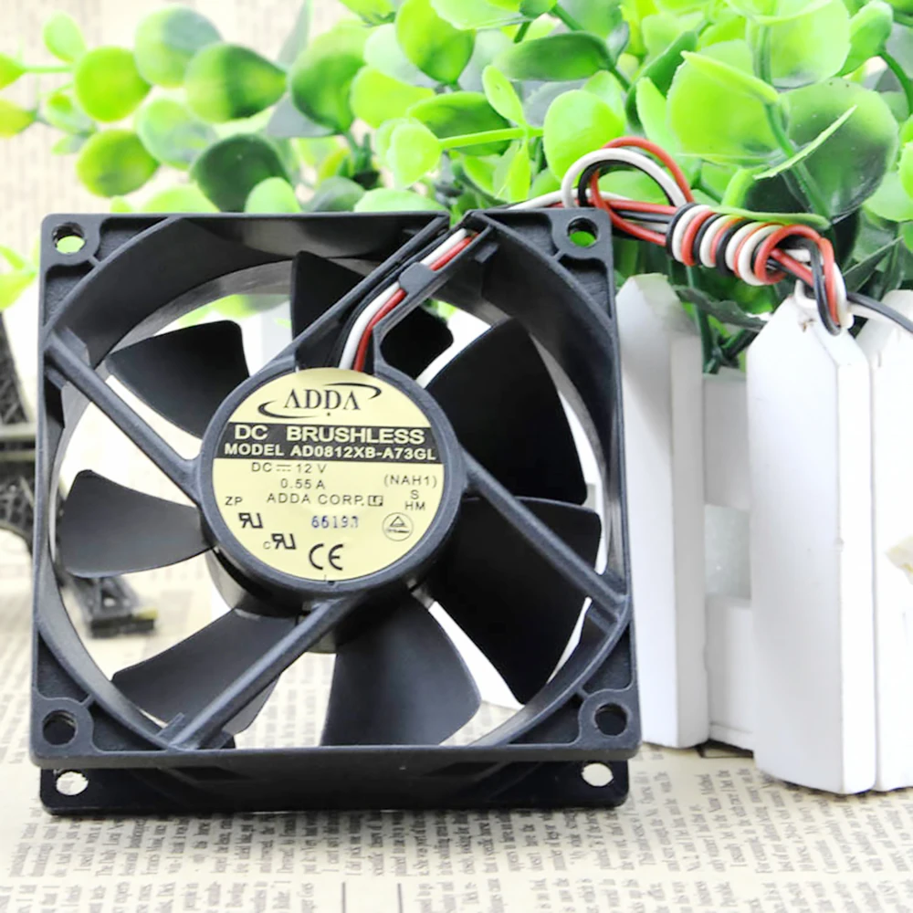 Для ADDA AD0812XB A73GL 12 В 0.55A 8025 8 см 80 мм чехол с инвертором шасси для компьютера