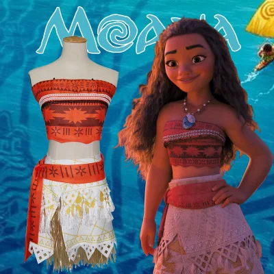 Fantasia adulto moana infantil, vestido curto moana, fantasia de cosplay,  vestido de bebê, roupa de desenhos animados, moana, ler-along