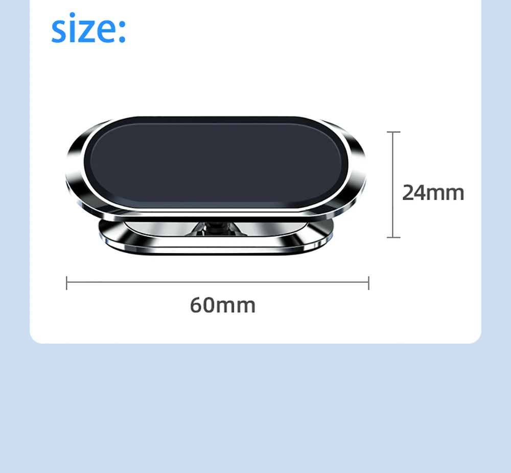 Metal Magnetic Phone Holder 360 Rotating Car Phone Holder Stand Zinc Alloy Magnet Car Support for iPhone Xiaomi all mobile phone cell phone stand holder